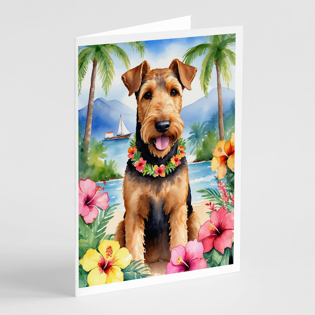 Yorkshire Terrier Luau Greeting Cards Pack of 8 Image 4