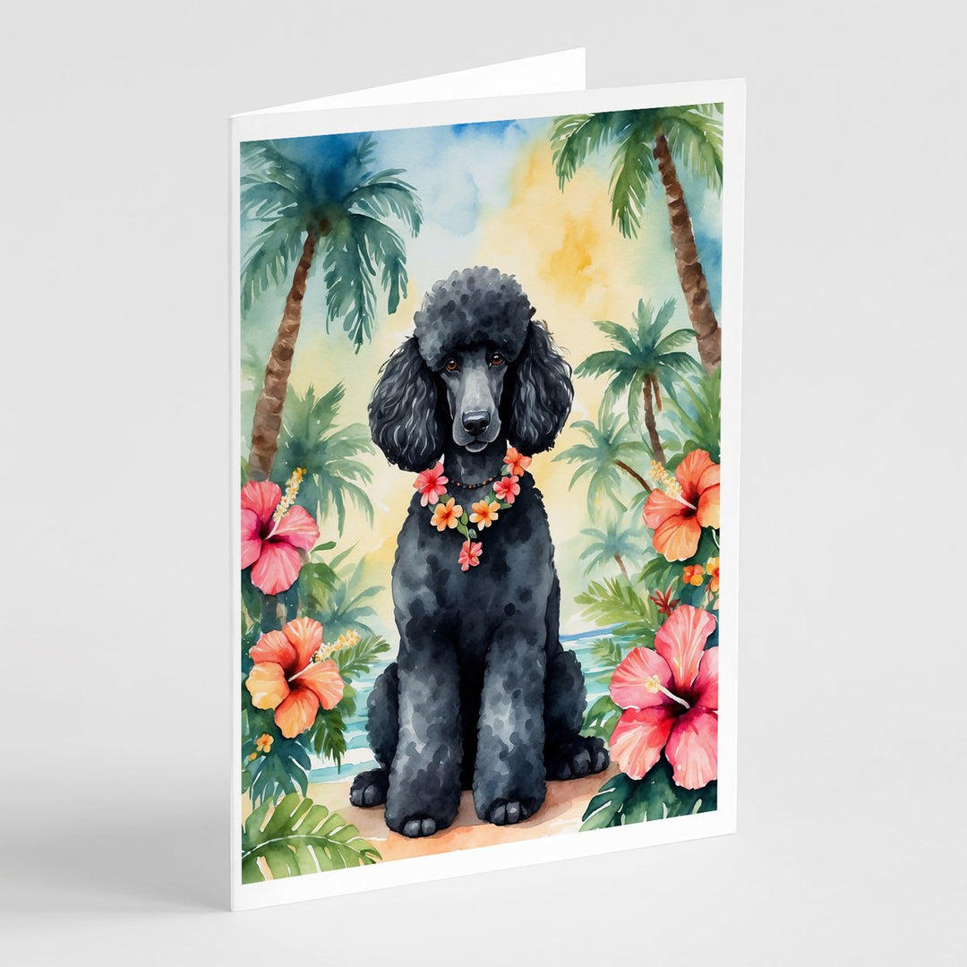 Yorkshire Terrier Luau Greeting Cards Pack of 8 Image 1