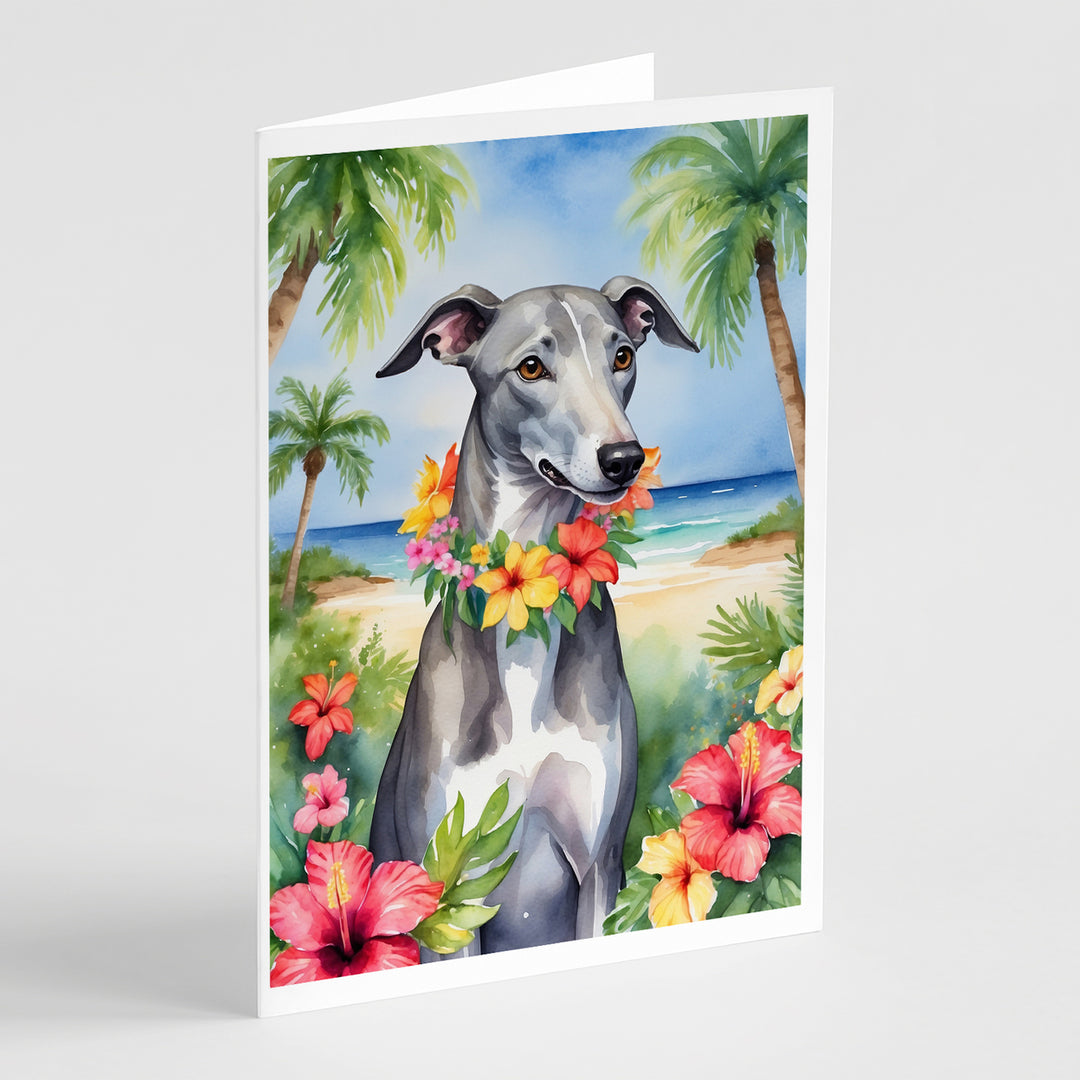 Yorkshire Terrier Luau Greeting Cards Pack of 8 Image 8