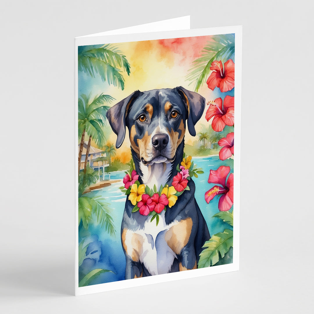 Yorkshire Terrier Luau Greeting Cards Pack of 8 Image 7