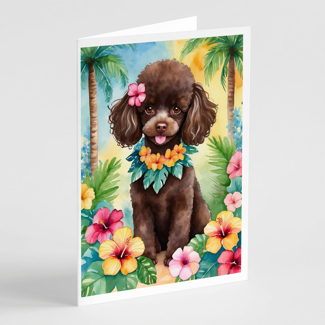 Yorkshire Terrier Luau Greeting Cards Pack of 8 Image 8