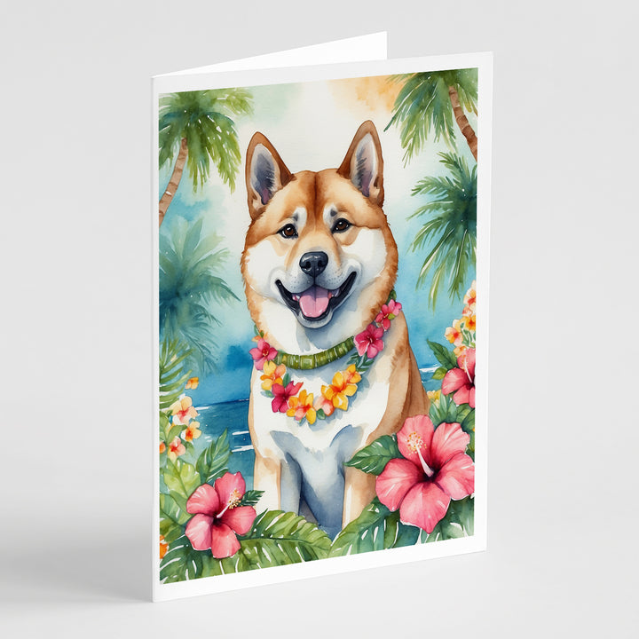 Yorkshire Terrier Luau Greeting Cards Pack of 8 Image 5