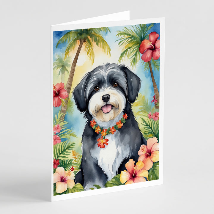 Yorkshire Terrier Luau Greeting Cards Pack of 8 Image 9