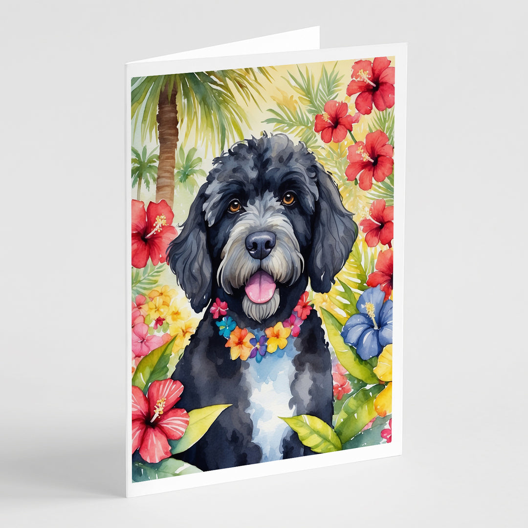 Yorkshire Terrier Luau Greeting Cards Pack of 8 Image 9