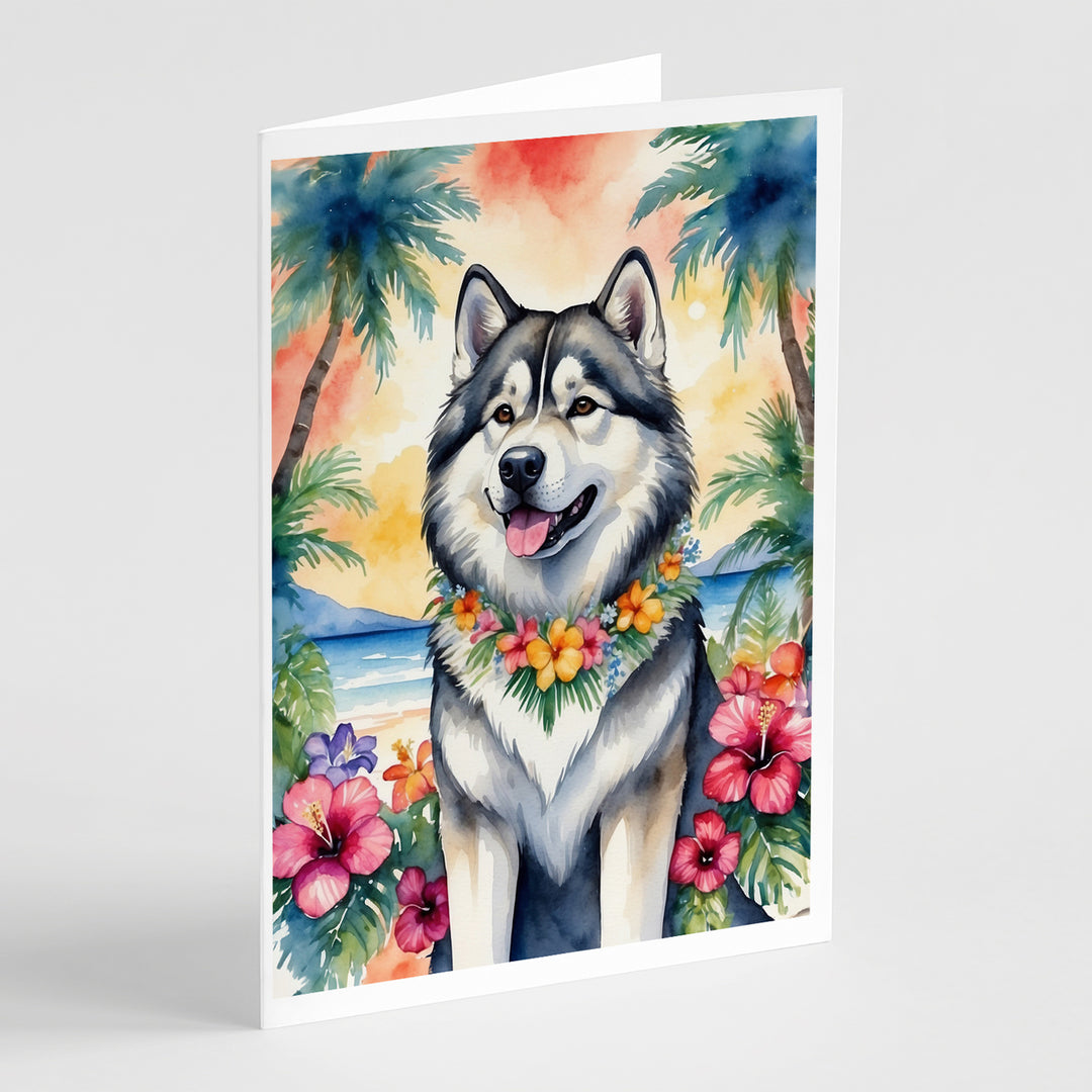 Yorkshire Terrier Luau Greeting Cards Pack of 8 Image 6