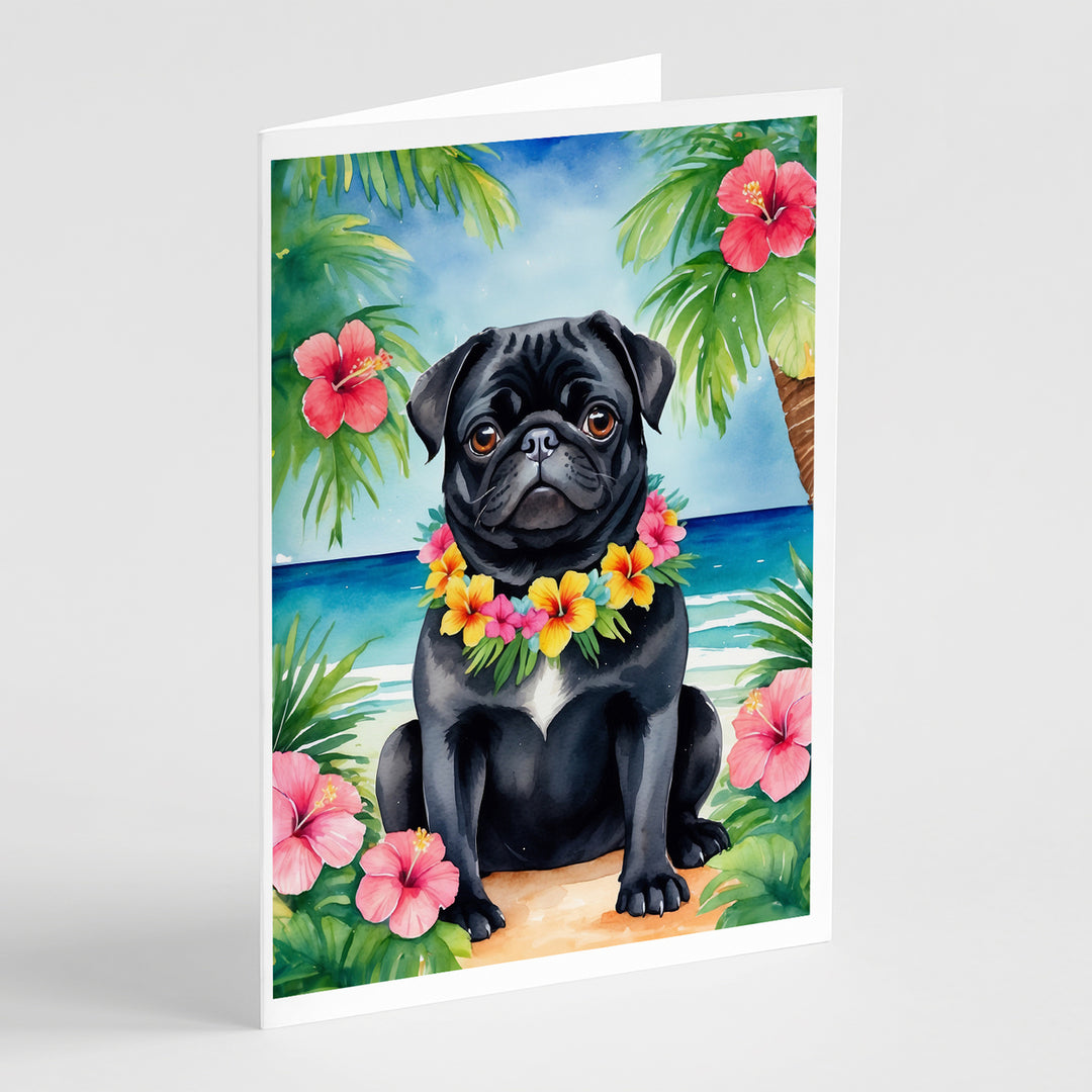 Yorkshire Terrier Luau Greeting Cards Pack of 8 Image 10