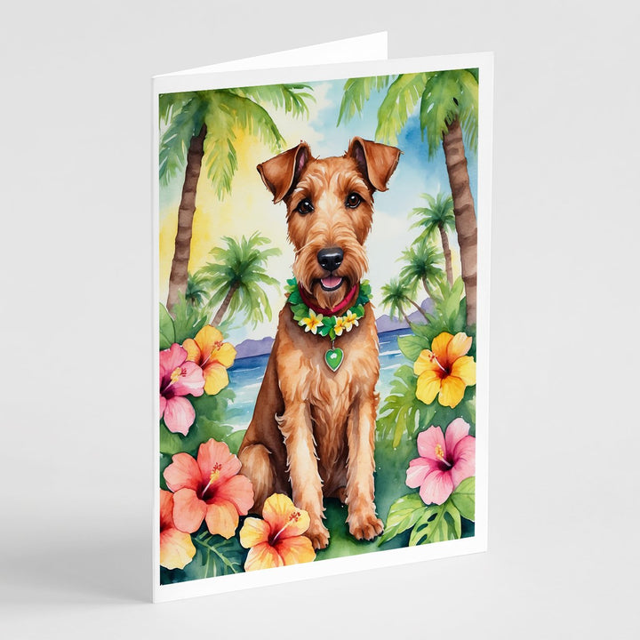 Yorkshire Terrier Luau Greeting Cards Pack of 8 Image 1