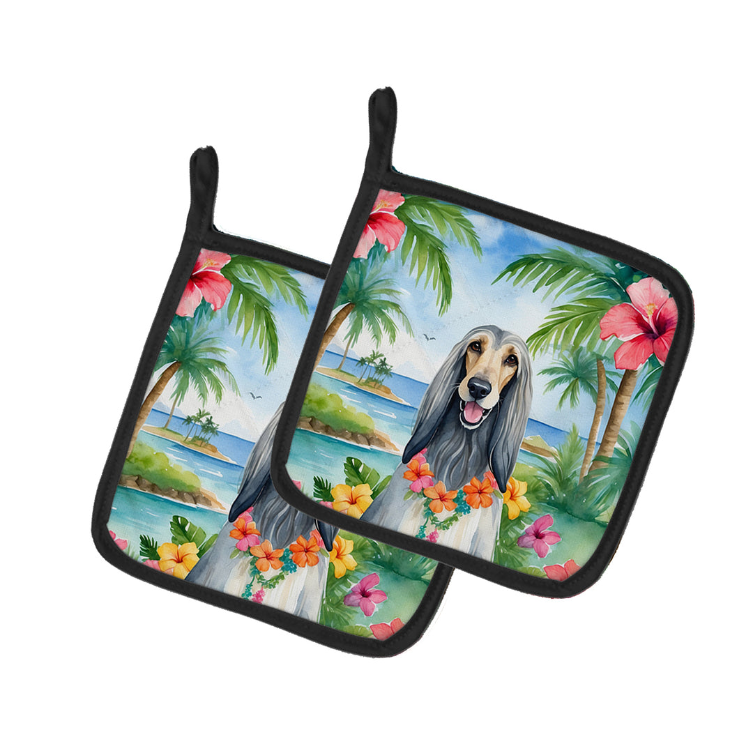 Yorkshire Terrier Luau Pair of Pot Holders Image 3