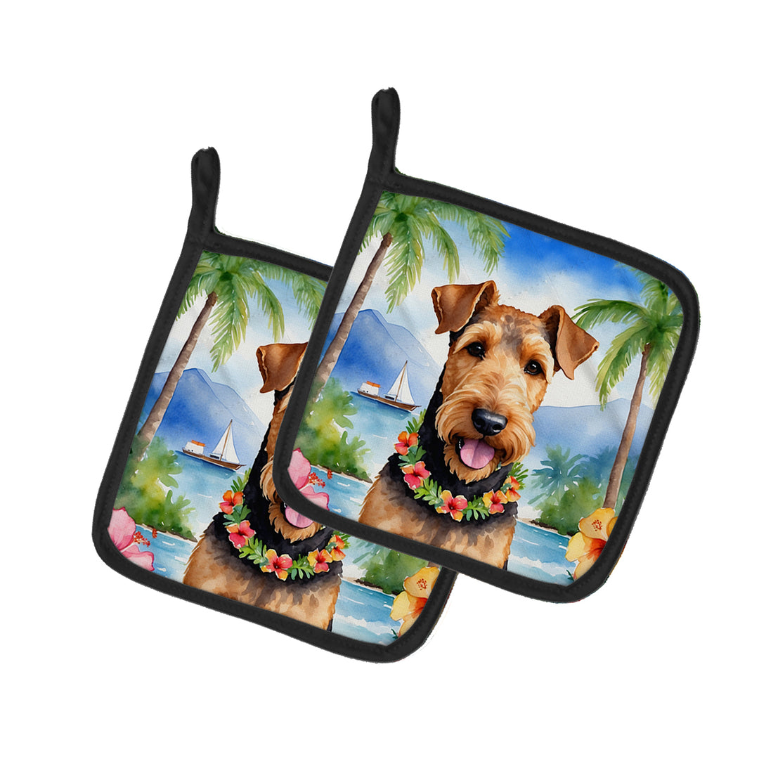 Yorkshire Terrier Luau Pair of Pot Holders Image 4