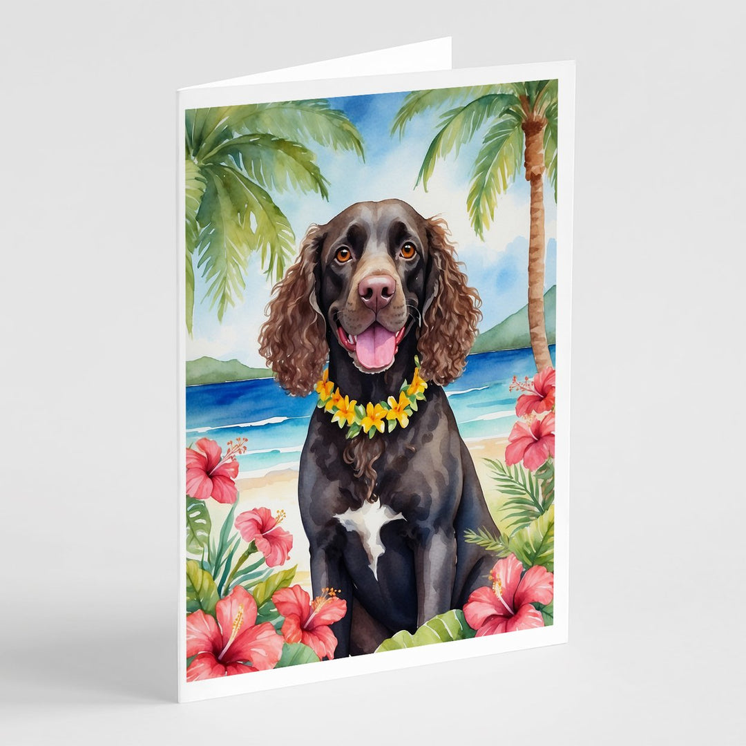 Yorkshire Terrier Luau Greeting Cards Pack of 8 Image 1