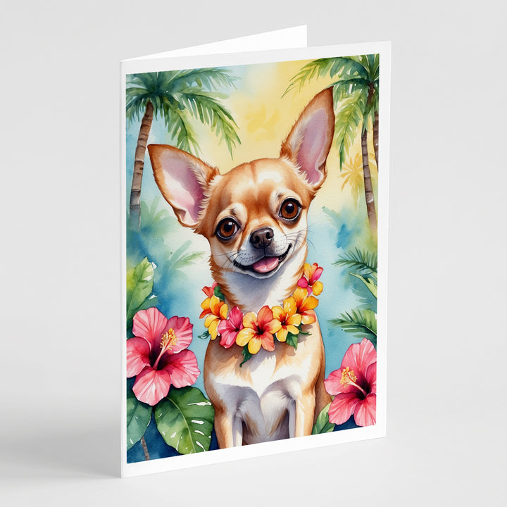 Yorkshire Terrier Luau Greeting Cards Pack of 8 Image 12