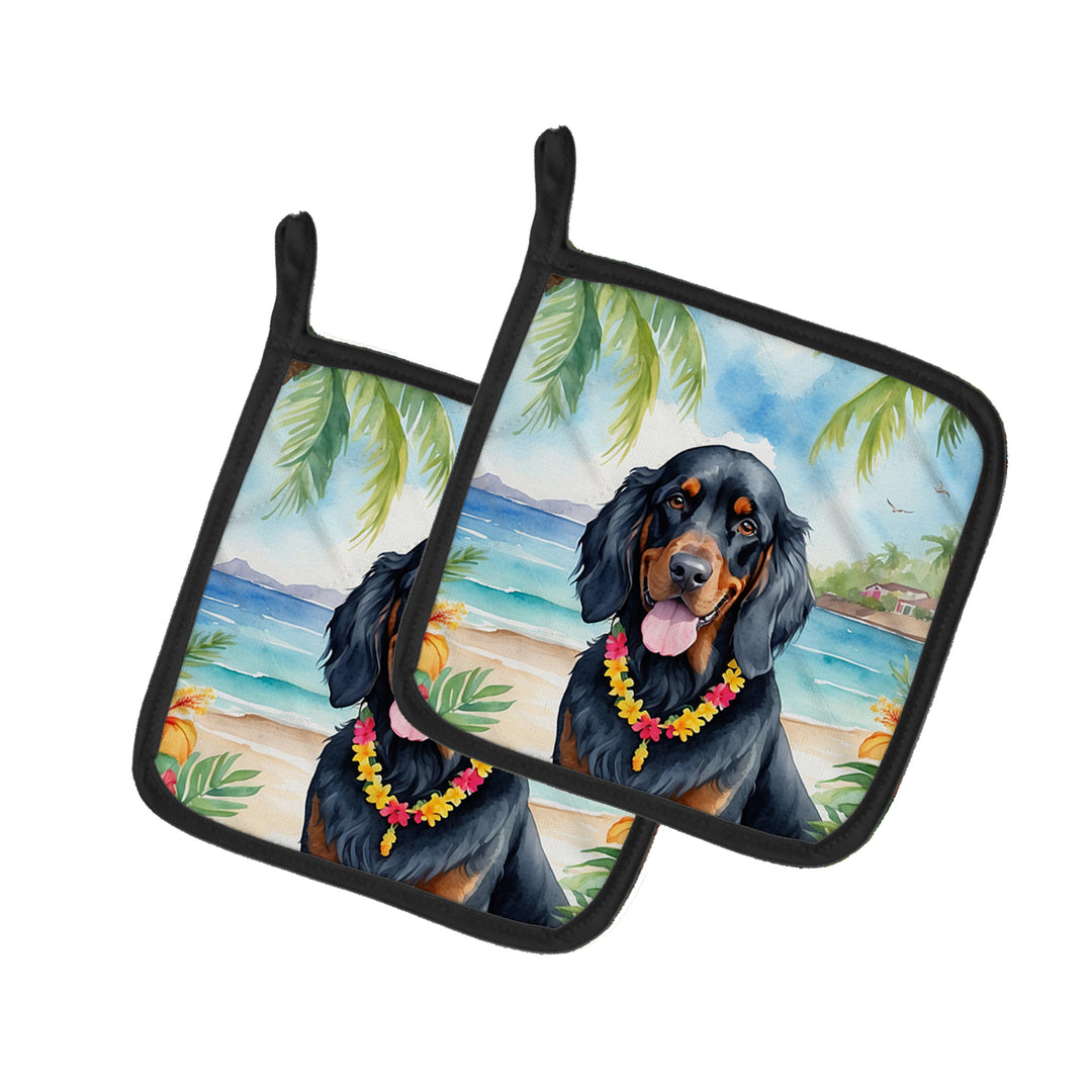 Yorkshire Terrier Luau Pair of Pot Holders Image 2