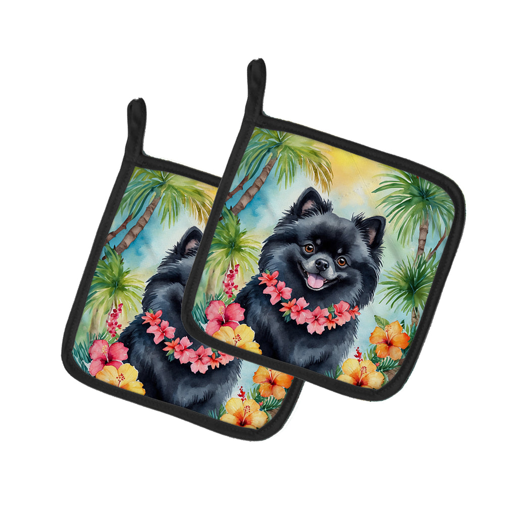 Yorkshire Terrier Luau Pair of Pot Holders Image 2