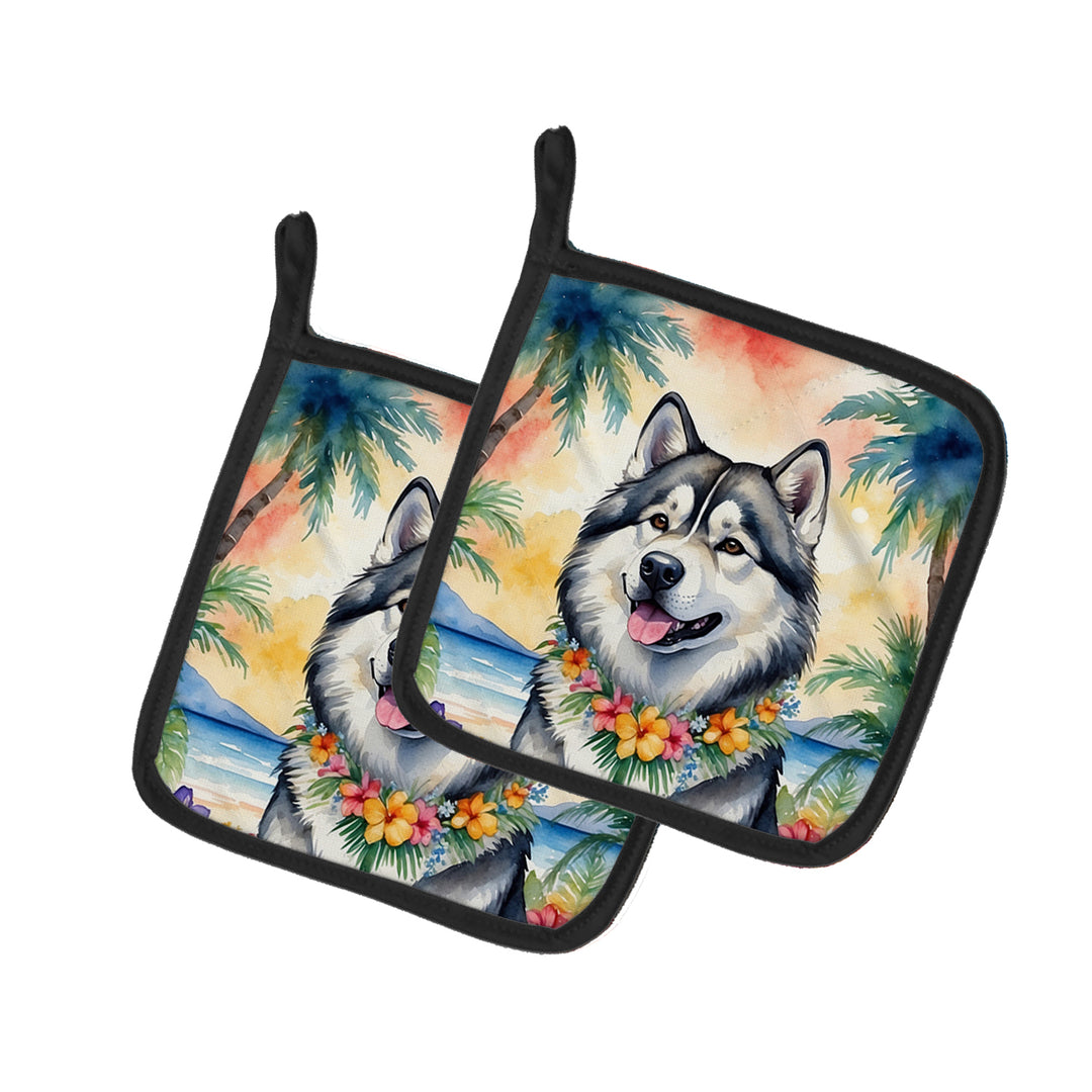 Yorkshire Terrier Luau Pair of Pot Holders Image 6