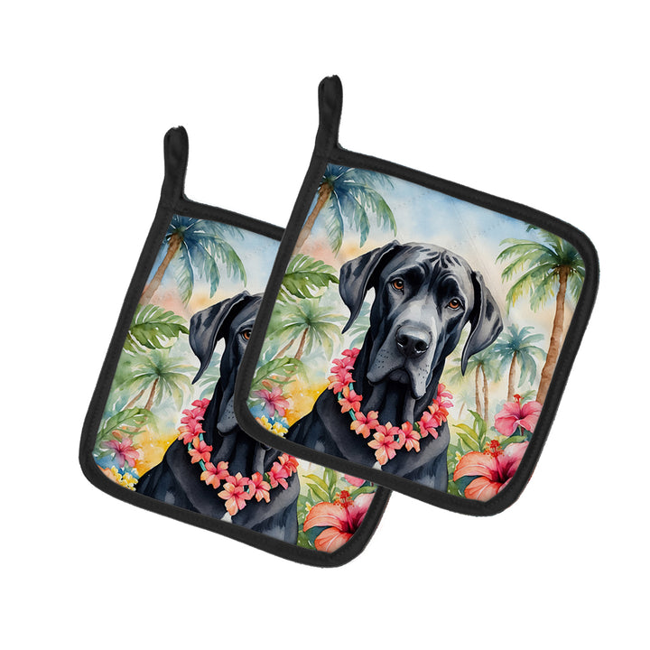 Yorkshire Terrier Luau Pair of Pot Holders Image 3