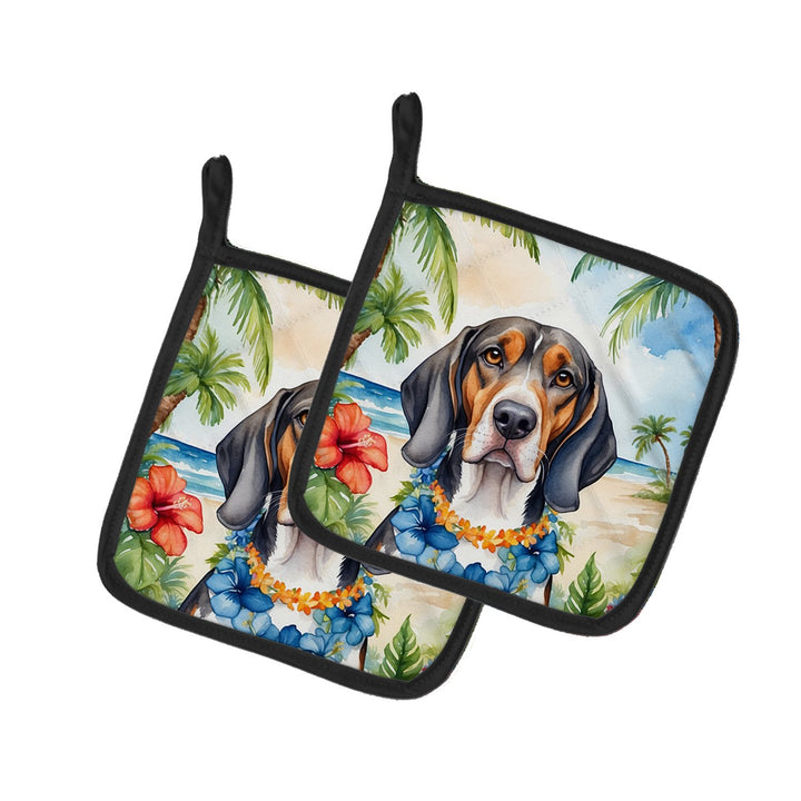 Yorkshire Terrier Luau Pair of Pot Holders Image 1