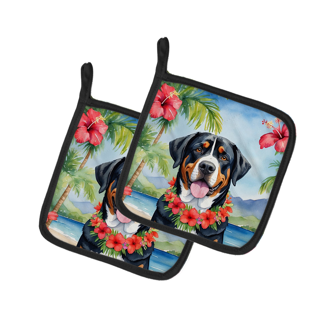 Yorkshire Terrier Luau Pair of Pot Holders Image 6