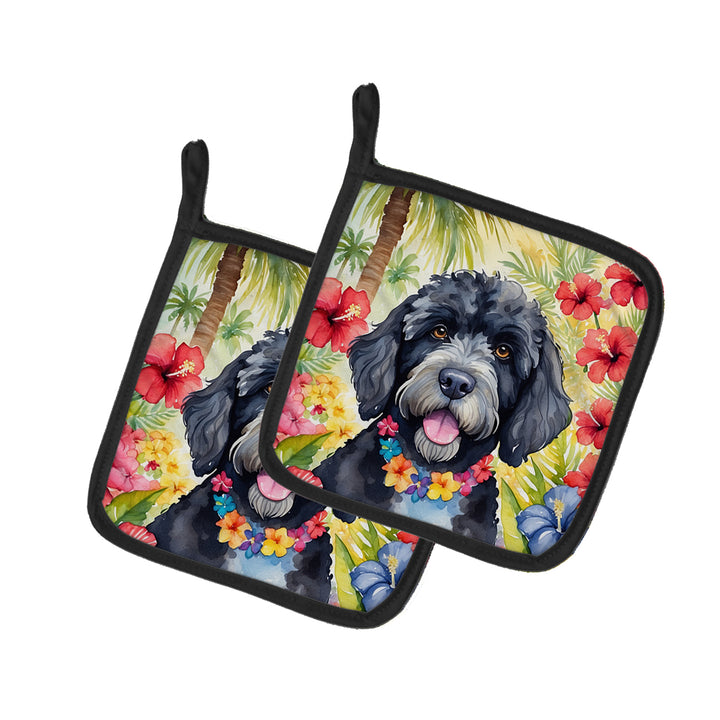 Yorkshire Terrier Luau Pair of Pot Holders Image 9