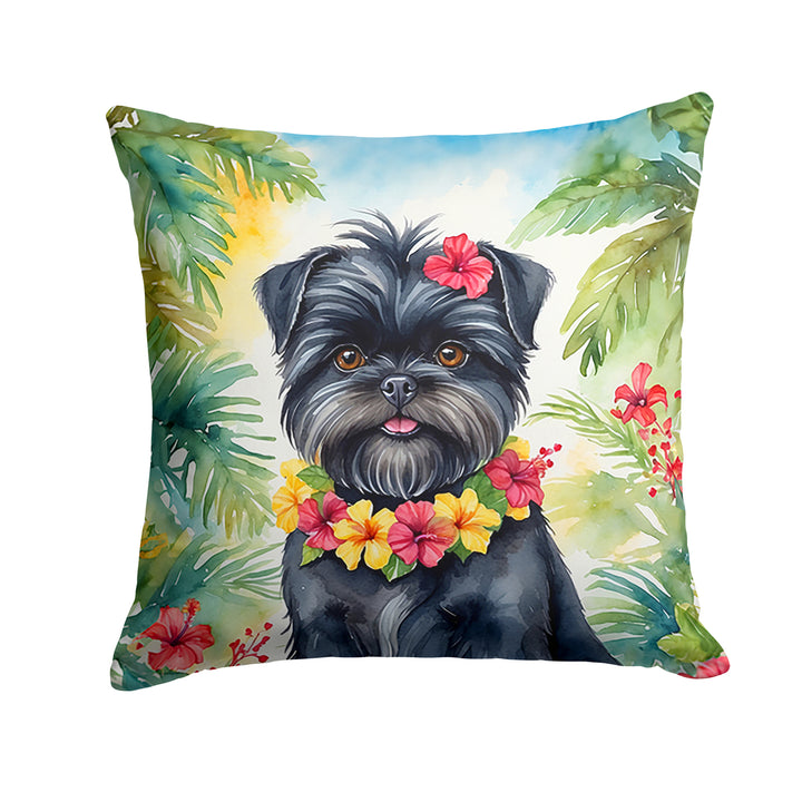 Yorkshire Terrier Luau Throw Pillow Image 1