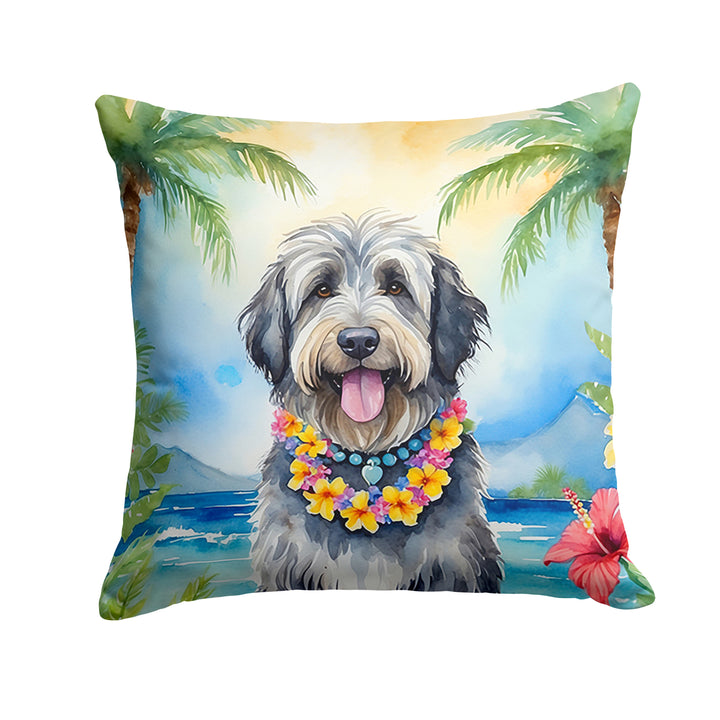 Yorkshire Terrier Luau Throw Pillow Image 2