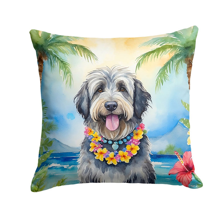 Yorkshire Terrier Luau Throw Pillow Image 1