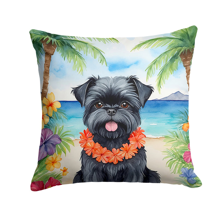 Yorkshire Terrier Luau Throw Pillow Image 3