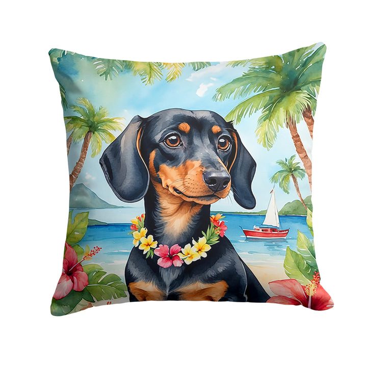 Yorkshire Terrier Luau Throw Pillow Image 2