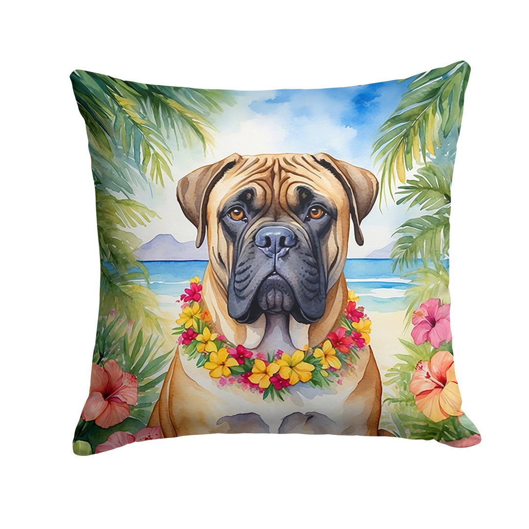 Yorkshire Terrier Luau Throw Pillow Image 1