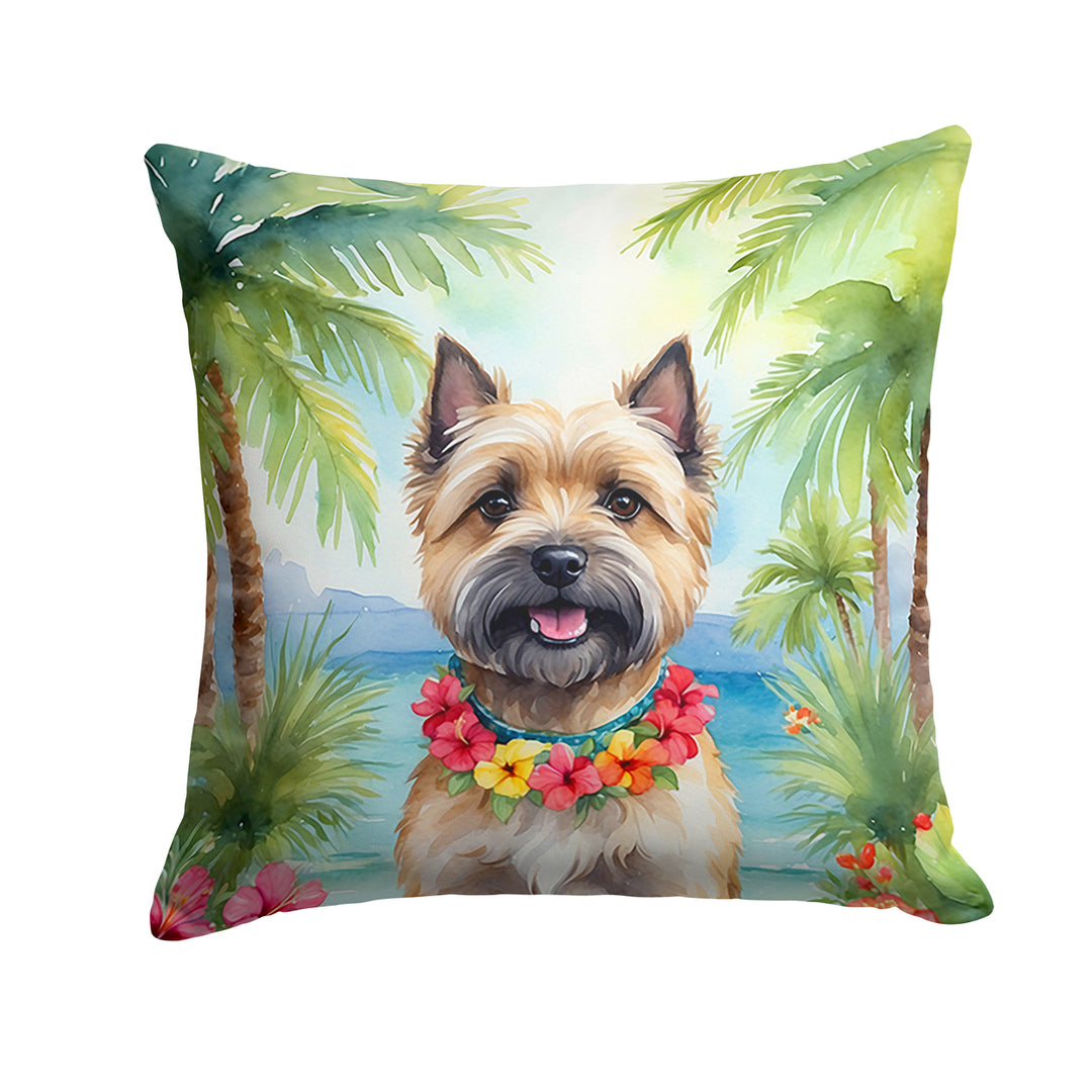 Yorkshire Terrier Luau Throw Pillow Image 6