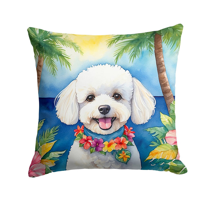 Yorkshire Terrier Luau Throw Pillow Image 1