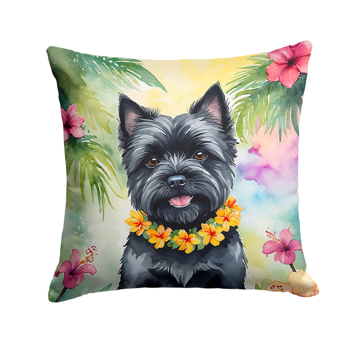 Yorkshire Terrier Luau Throw Pillow Image 8