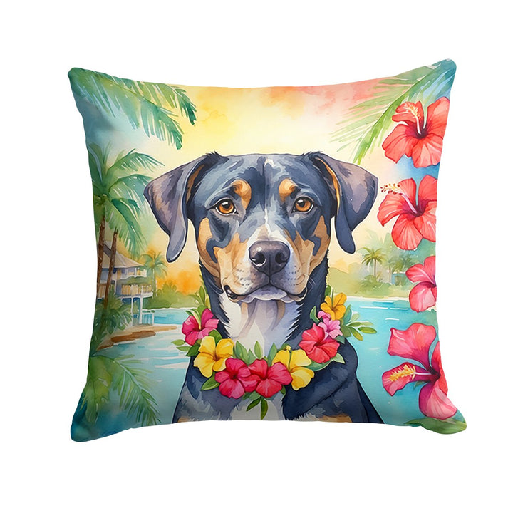 Yorkshire Terrier Luau Throw Pillow Image 1