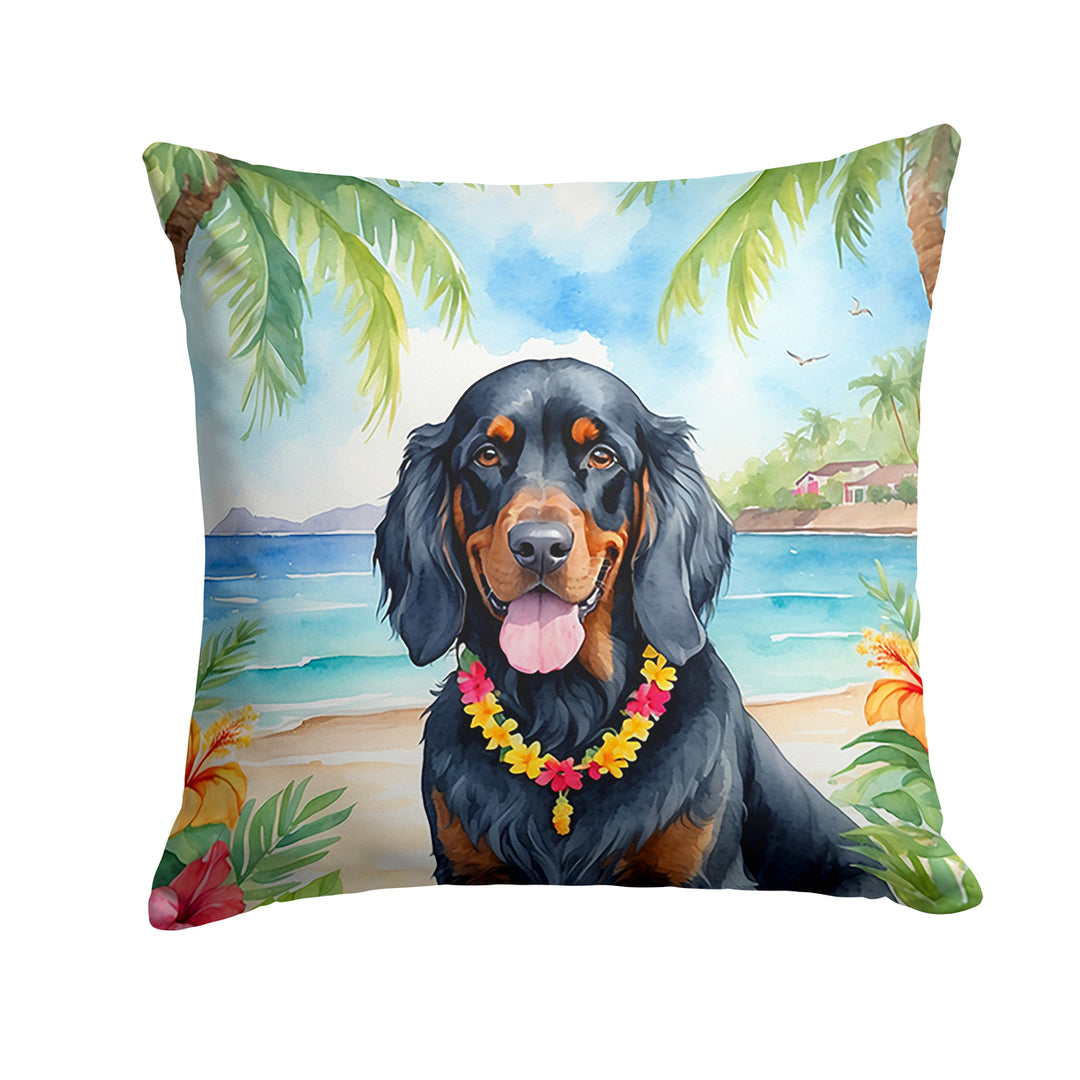 Yorkshire Terrier Luau Throw Pillow Image 3