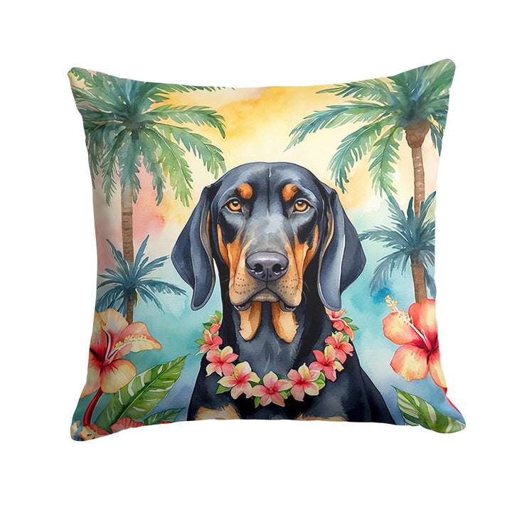 Yorkshire Terrier Luau Throw Pillow Image 1