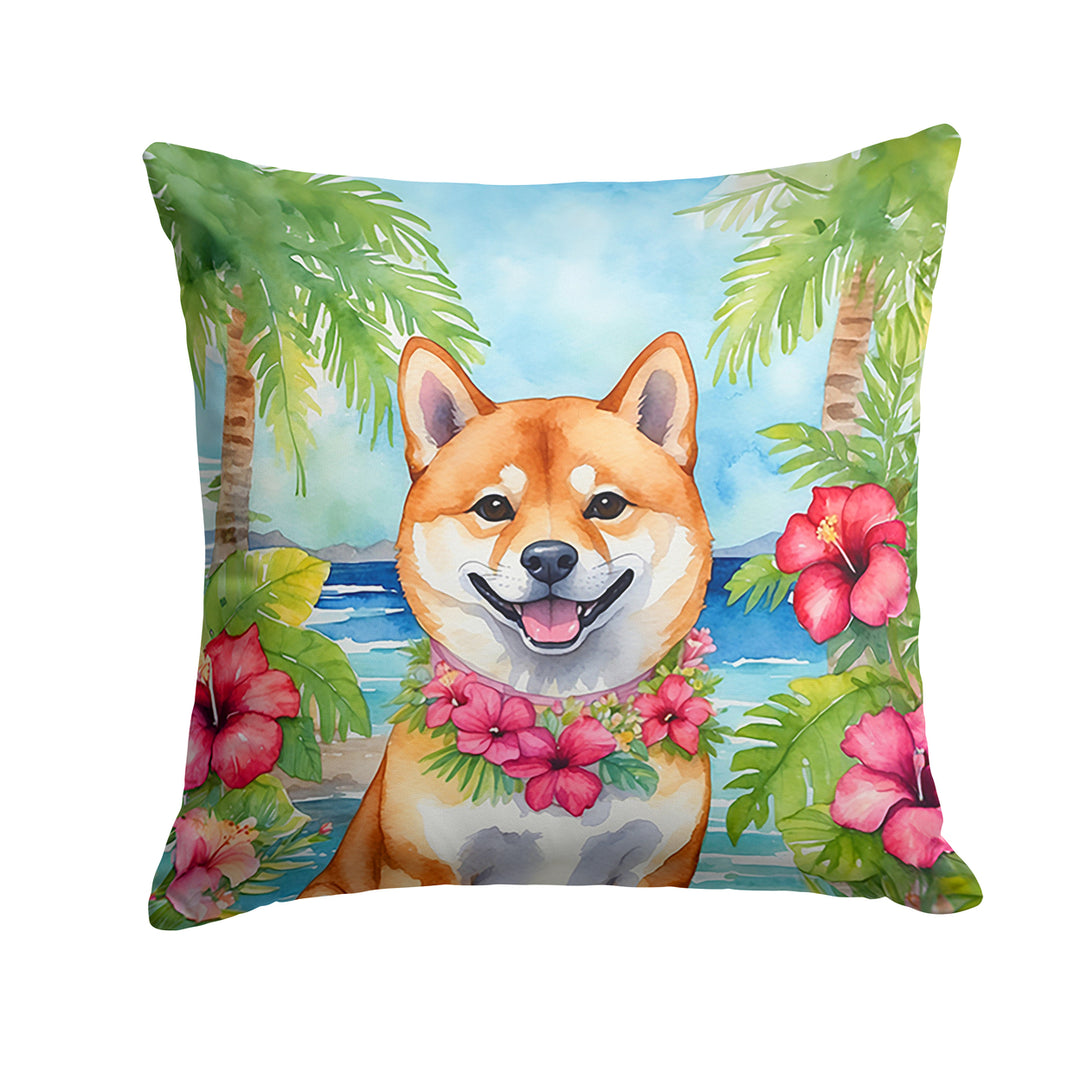 Yorkshire Terrier Luau Throw Pillow Image 4