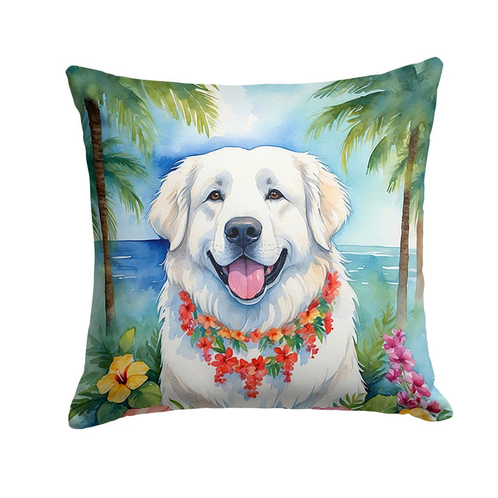 Yorkshire Terrier Luau Throw Pillow Image 1