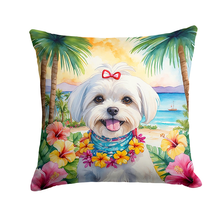 Yorkshire Terrier Luau Throw Pillow Image 7