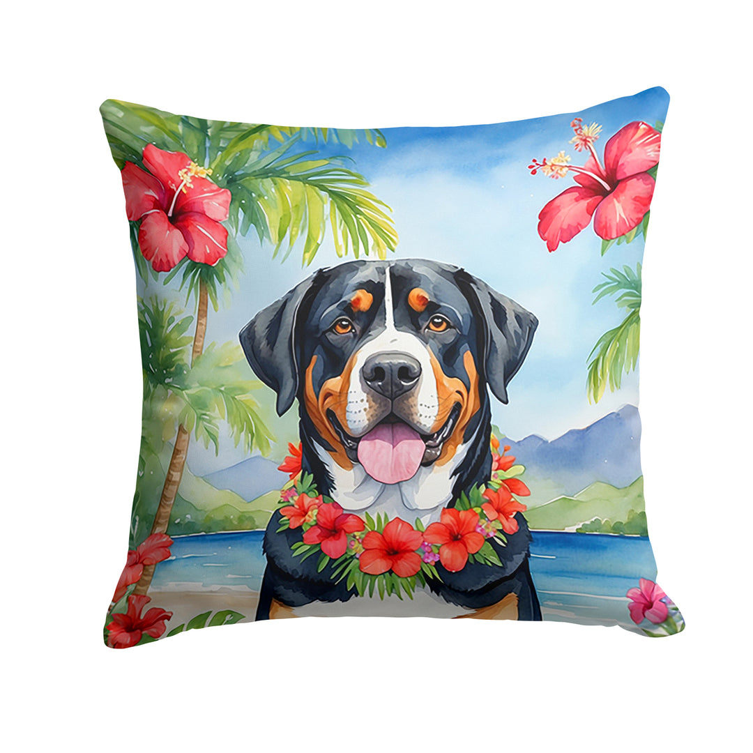 Yorkshire Terrier Luau Throw Pillow Image 11