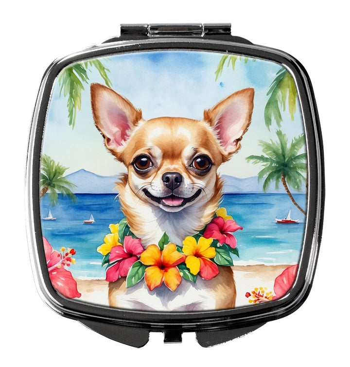 Yorkshire Terrier Luau Compact Mirror Image 1