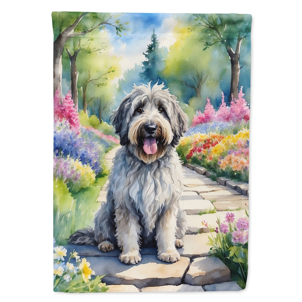 Yorkshire Terrier Spring Path House Flag Image 2