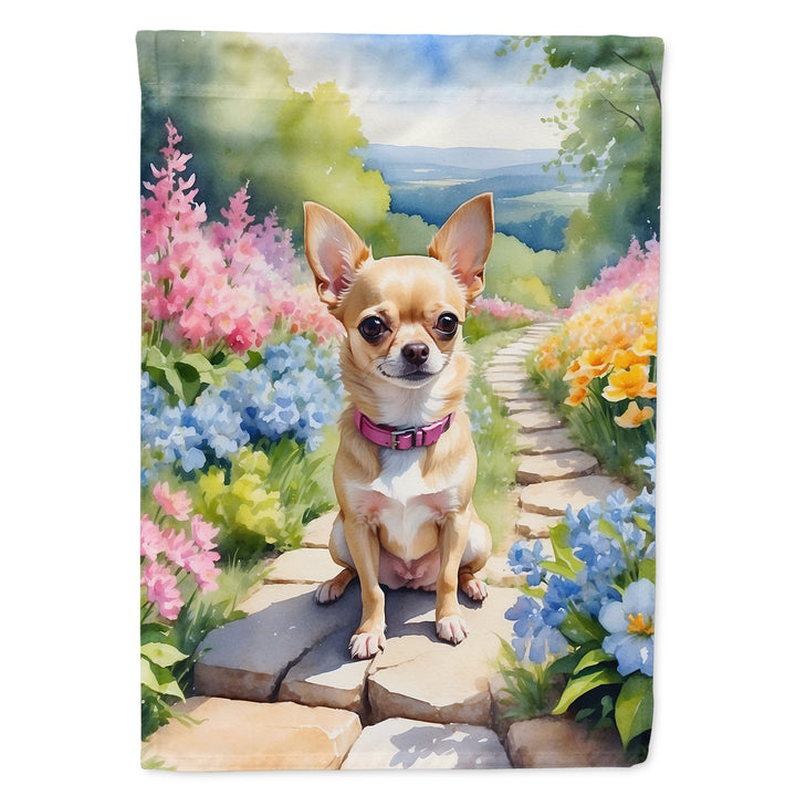 Yorkshire Terrier Spring Path House Flag Image 12