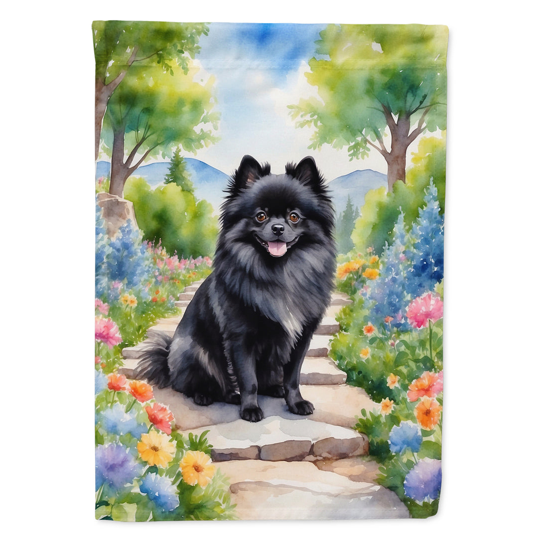 Yorkshire Terrier Spring Path House Flag Image 2