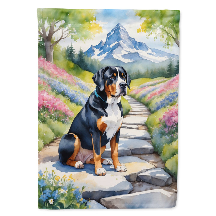 Yorkshire Terrier Spring Path House Flag Image 12