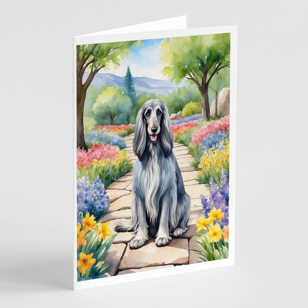 Yorkshire Terrier Spring Path Greeting Cards Pack of 8 Image 2