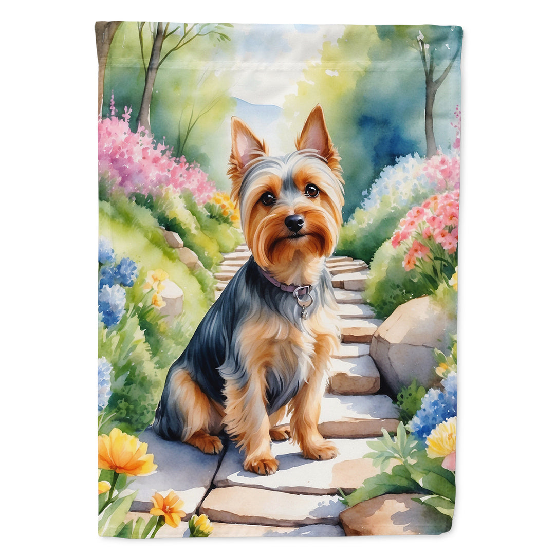 Yorkshire Terrier Spring Path House Flag Image 10