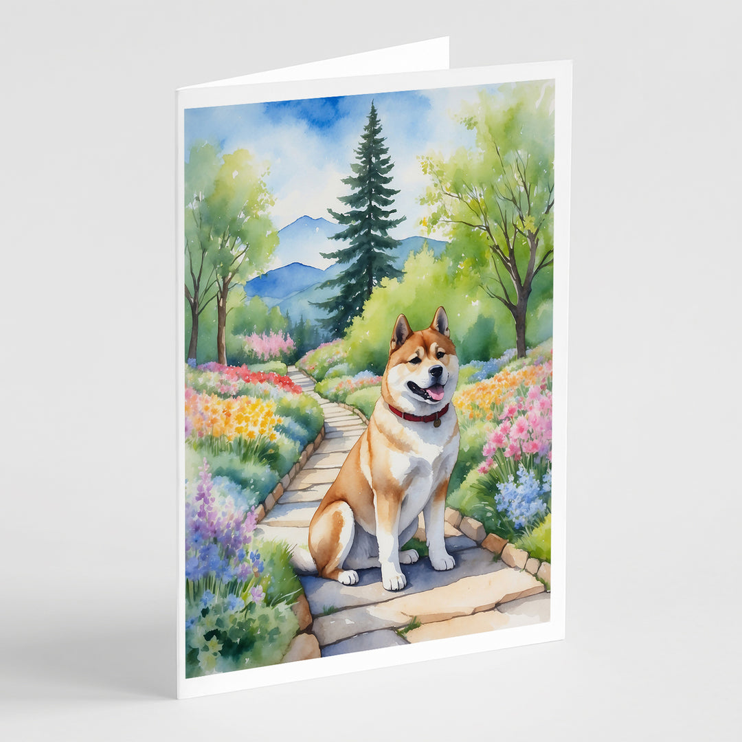 Yorkshire Terrier Spring Path Greeting Cards Pack of 8 Image 4