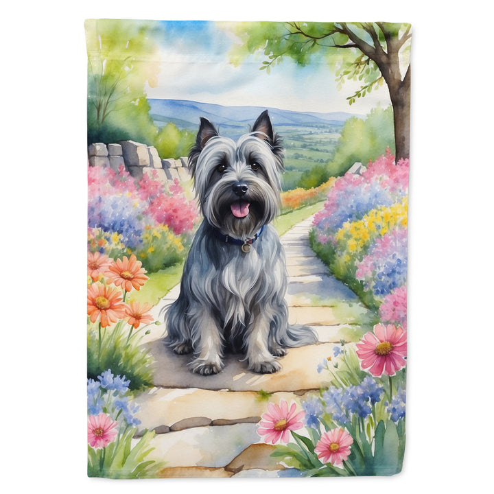 Yorkshire Terrier Spring Path House Flag Image 12