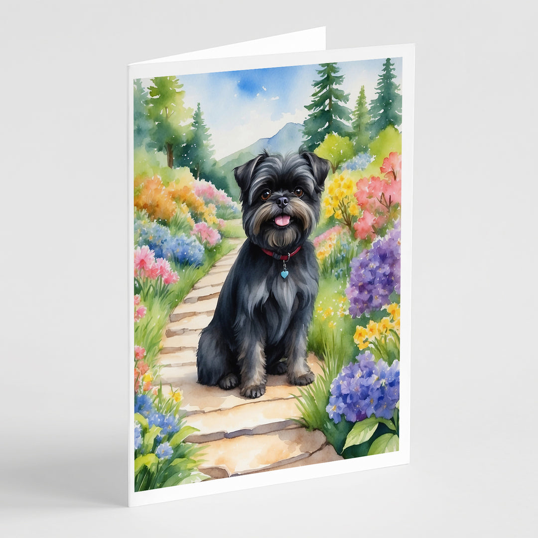 Yorkshire Terrier Spring Path Greeting Cards Pack of 8 Image 1