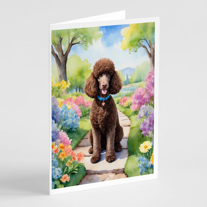 Yorkshire Terrier Spring Path Greeting Cards Pack of 8 Image 1