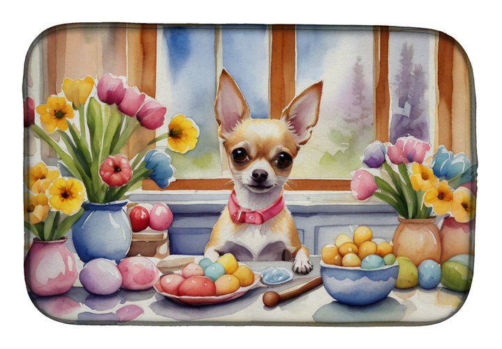 Decorating Easter Yorkshire Terrier Dish Drying Mat Image 4